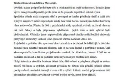 Děti z domova pomáhají tibetským dětem